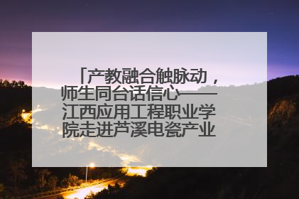 产教融合触脉动，师生同台话信心——江西应用工程职业学院走进芦溪电瓷产业园创新思政课堂