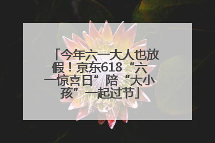 今年六一大人也放假！京东618“六一惊喜日”陪“大小孩”一起过节
