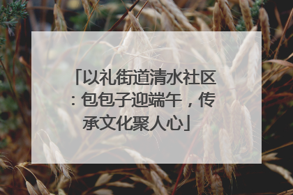 以礼街道清水社区：包包子迎端午，传承文化聚人心