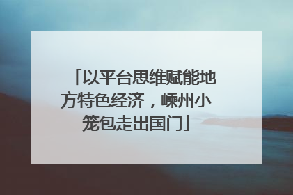 以平台思维赋能地方特色经济，嵊州小笼包走出国门
