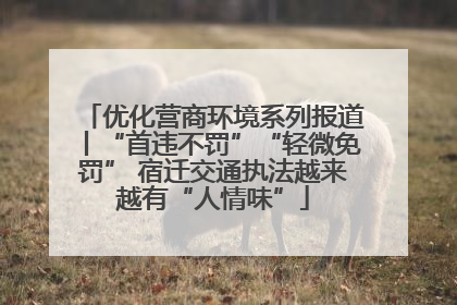 优化营商环境系列报道丨“首违不罚”“轻微免罚” 宿迁交通执法越来越有“人情味”