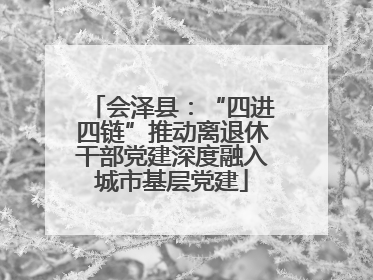 会泽县：“四进四链”推动离退休干部党建深度融入城市基层党建