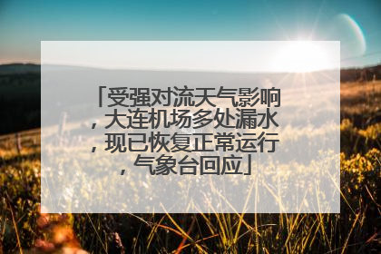 受强对流天气影响，大连机场多处漏水，现已恢复正常运行，气象台回应