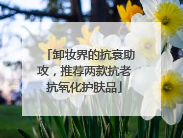 卸妆界的抗衰助攻，推荐两款抗老抗氧化护肤品