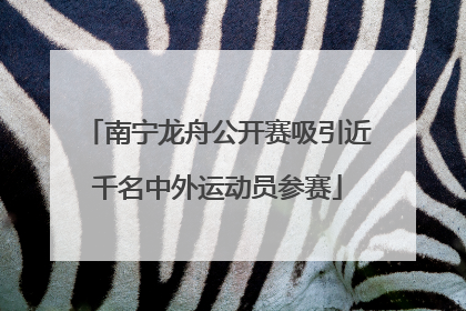 南宁龙舟公开赛吸引近千名中外运动员参赛