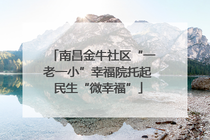 南昌金牛社区“一老一小”幸福院托起民生“微幸福”