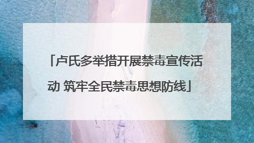 卢氏多举措开展禁毒宣传活动 筑牢全民禁毒思想防线