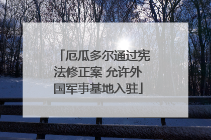 厄瓜多尔通过宪法修正案 允许外国军事基地入驻