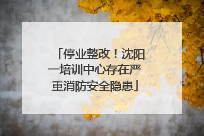 停业整改！沈阳一培训中心存在严重消防安全隐患