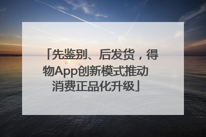 先鉴别、后发货，得物App创新模式推动消费正品化升级