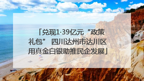 兑现1·39亿元“政策礼包” 四川达州市达川区用真金白银助推民企发展