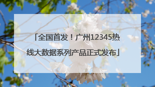 全国首发！广州12345热线大数据系列产品正式发布