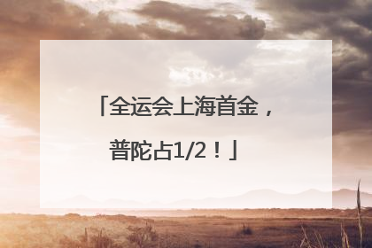 全运会上海首金，普陀占1/2！