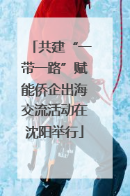 共建“一带一路”赋能侨企出海交流活动在沈阳举行