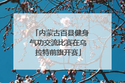 内蒙古百县健身气功交流比赛在乌拉特前旗开赛