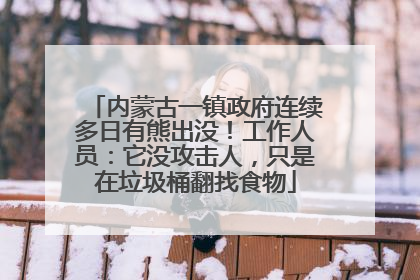 内蒙古一镇政府连续多日有熊出没！工作人员：它没攻击人，只是在垃圾桶翻找食物