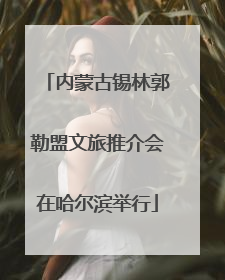 内蒙古锡林郭勒盟文旅推介会在哈尔滨举行