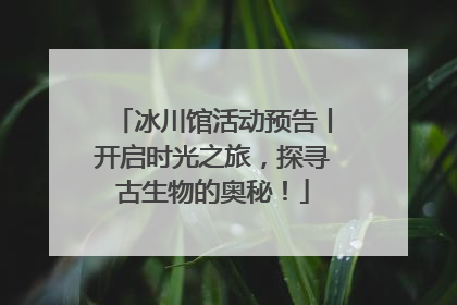 冰川馆活动预告丨开启时光之旅，探寻古生物的奥秘！
