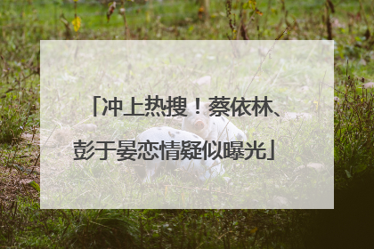 冲上热搜！蔡依林、彭于晏恋情疑似曝光
