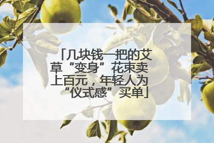 几块钱一把的艾草“变身”花束卖上百元，年轻人为“仪式感”买单