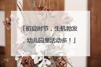 初夏时节，生机勃发，幼儿园里活动多！