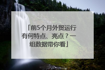 前5个月外贸运行有何特点、亮点？一组数据带你看