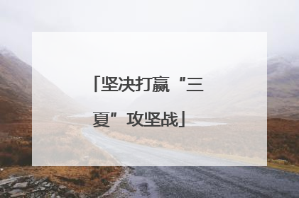 坚决打赢“三夏”攻坚战