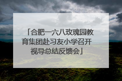 合肥一六八玫瑰园教育集团赴习友小学召开视导总结反馈会