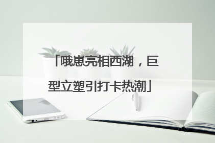 哦崽亮相西湖，巨型立塑引打卡热潮
