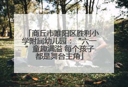 商丘市睢阳区胜利小学附属幼儿园：“六一”童趣满溢 每个孩子都是舞台主角