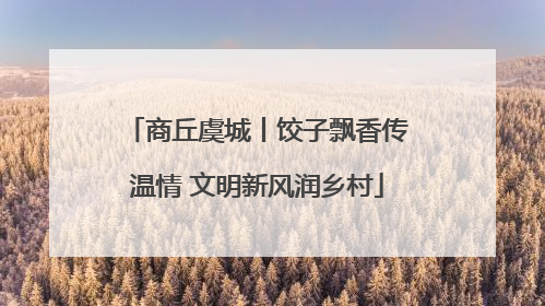 商丘虞城丨饺子飘香传温情 文明新风润乡村
