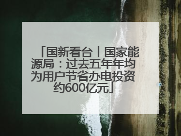 国新看台丨国家能源局：过去五年年均为用户节省办电投资约600亿元
