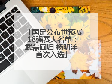 国足公布世预赛18强赛大名单：武磊回归 杨明洋首次入选