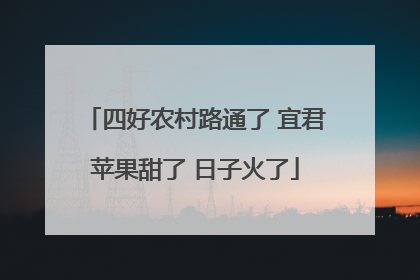 四好农村路通了 宜君苹果甜了 日子火了