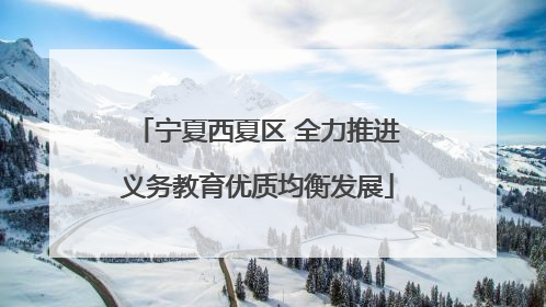 宁夏西夏区 全力推进义务教育优质均衡发展