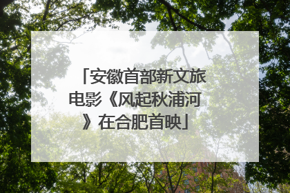 安徽首部新文旅电影《风起秋浦河》在合肥首映