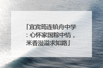 宜宾筠连镇舟中学：心怀家国粽中情，米香漫溢求知路