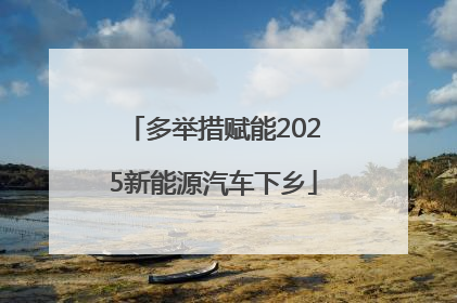 多举措赋能2025新能源汽车下乡