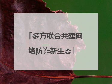 多方联合共建网络防诈新生态