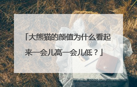 大熊猫的颜值为什么看起来一会儿高一会儿低？