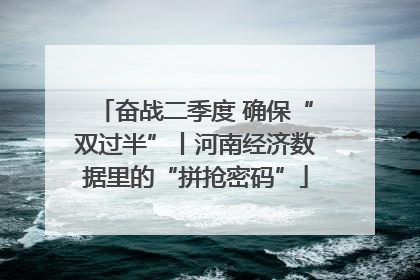 奋战二季度 确保“双过半”丨河南经济数据里的“拼抢密码”