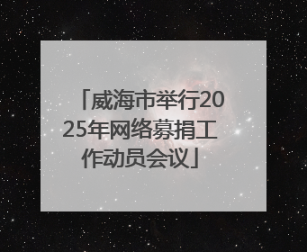 威海市举行2025年网络募捐工作动员会议
