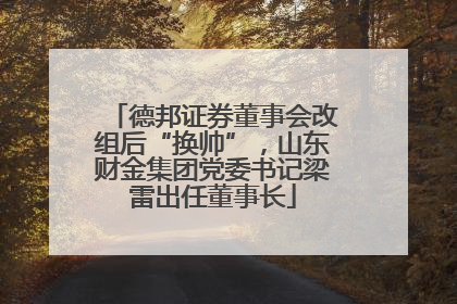 德邦证券董事会改组后“换帅”，山东财金集团党委书记梁雷出任董事长