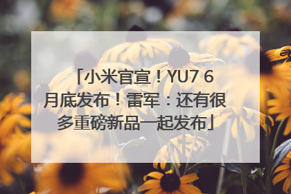小米官宣！YU7 6月底发布！雷军：还有很多重磅新品一起发布