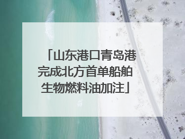 山东港口青岛港完成北方首单船舶生物燃料油加注
