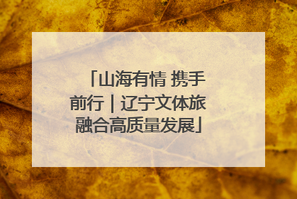 山海有情 携手前行｜辽宁文体旅融合高质量发展