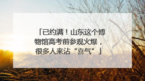已约满！山东这个博物馆高考前参观火爆，很多人来沾“喜气”
