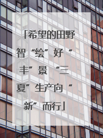 希望的田野智“绘”好“丰”景 “三夏”生产向“新”而行