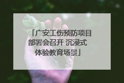广安工伤预防项目部署会召开 沉浸式体验教育场景