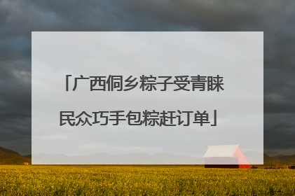 广西侗乡粽子受青睐 民众巧手包粽赶订单